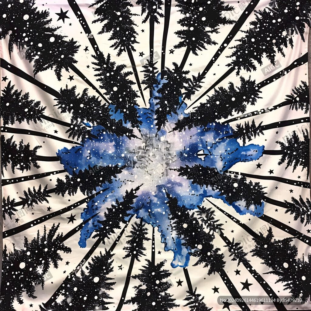放射状印象画