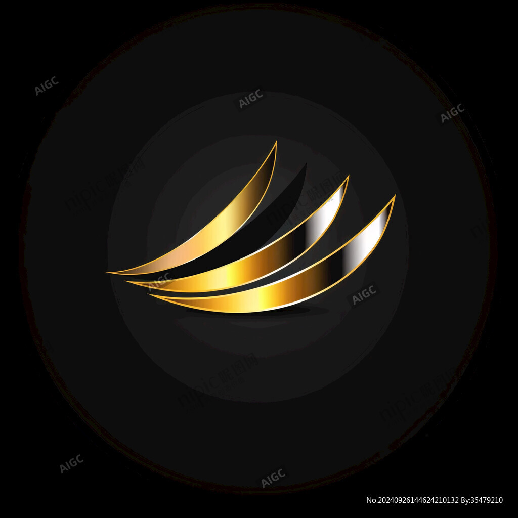 金色笔刷logo