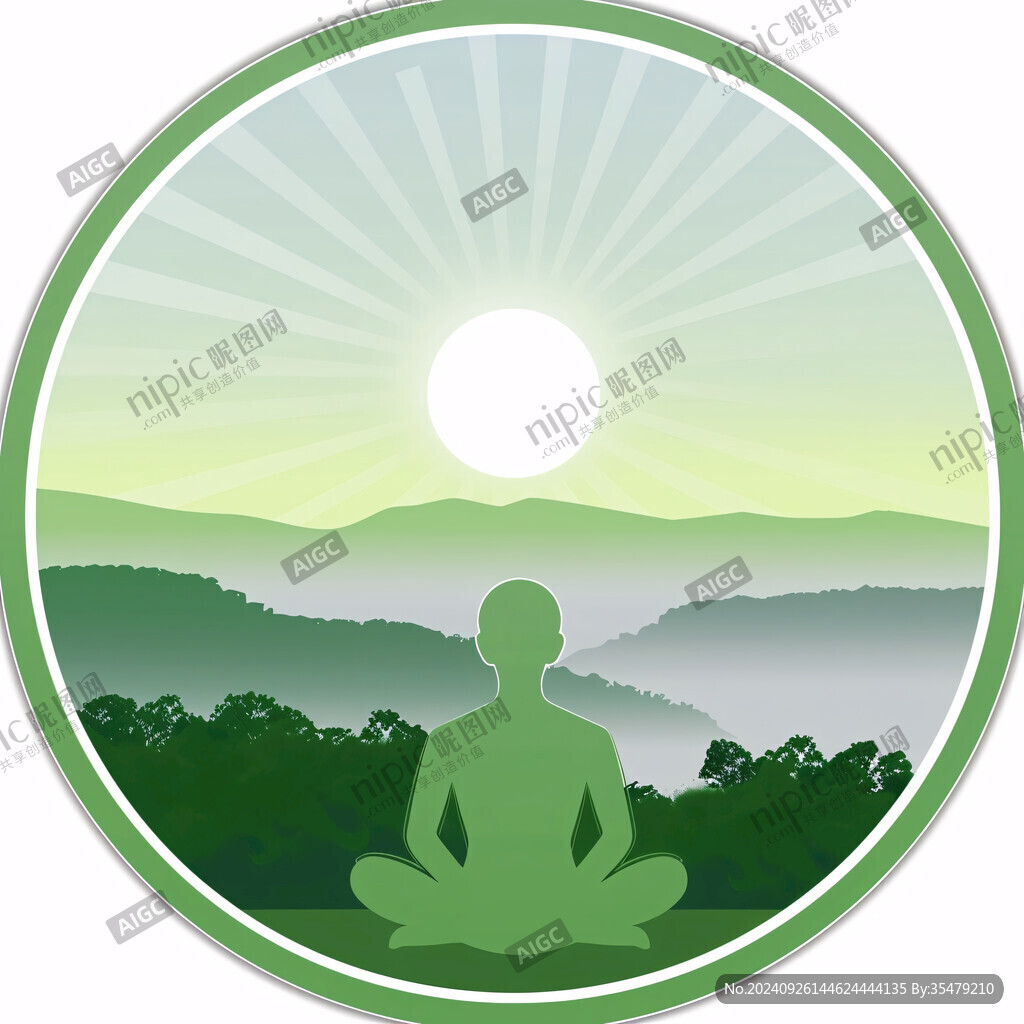 打坐的人logo