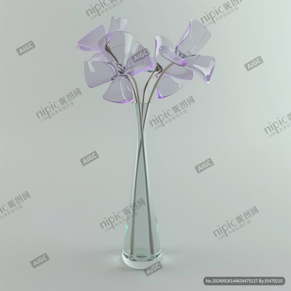 紫玻璃花插