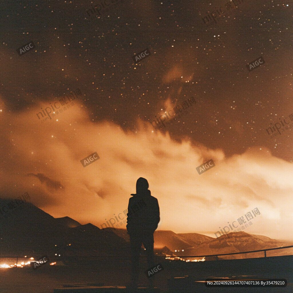 星辰大海男孩背影