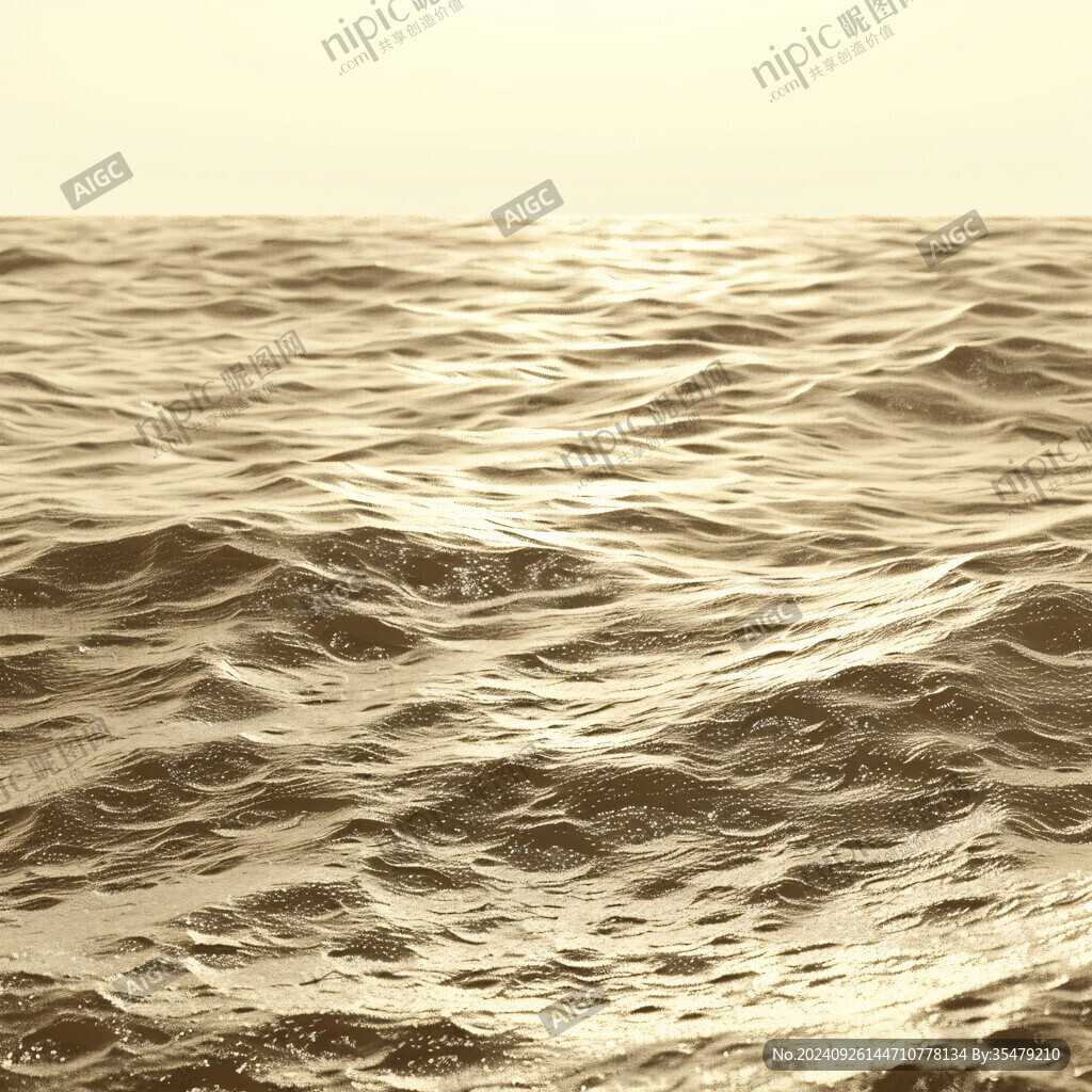 金光闪闪海面