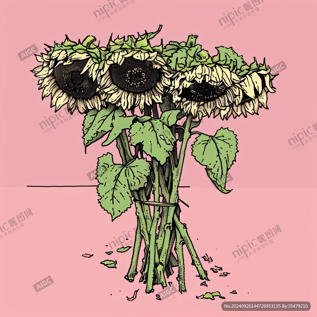 手绘葵花