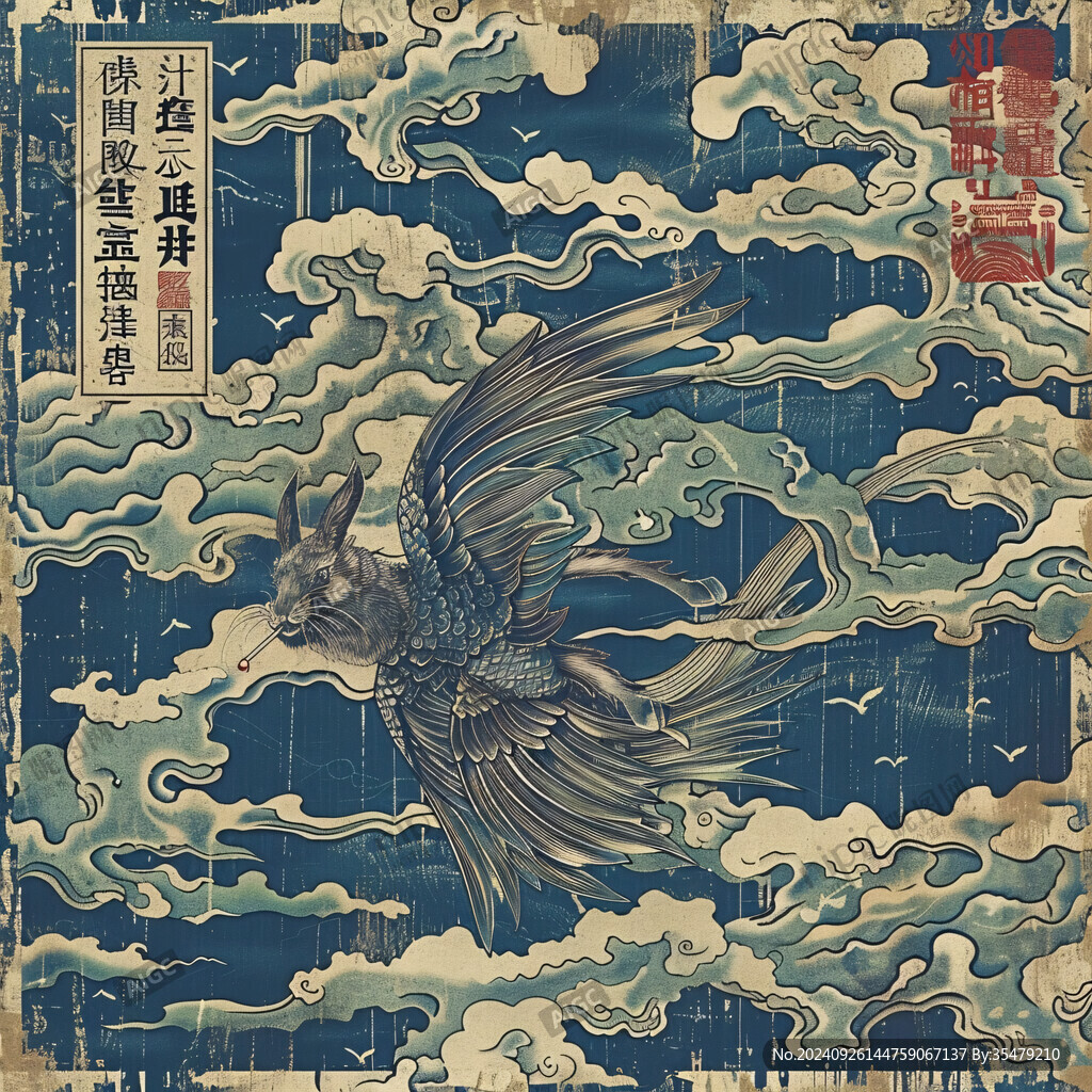 鲲鹏国潮插画