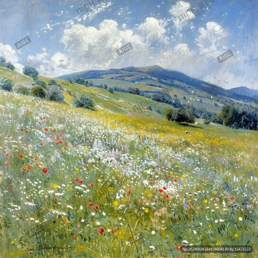欧美田园风光油画