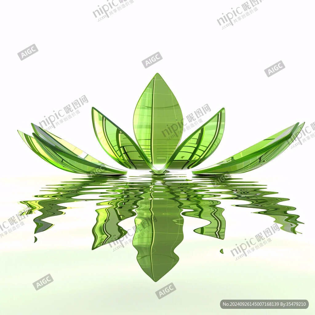 绿色倒影素材