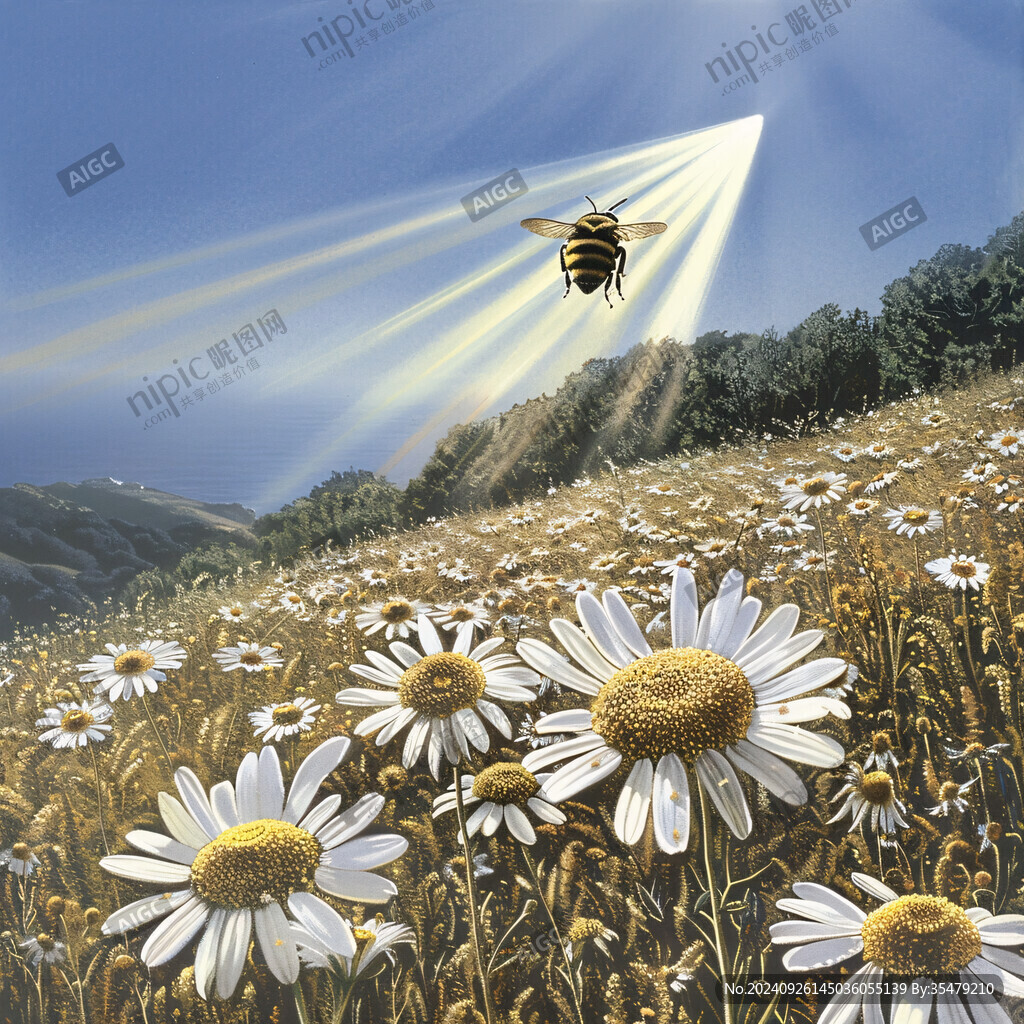 蜜蜂背景画