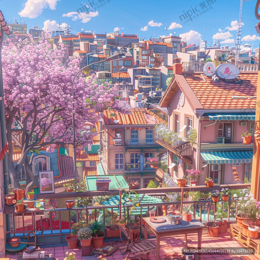 动漫场景插画