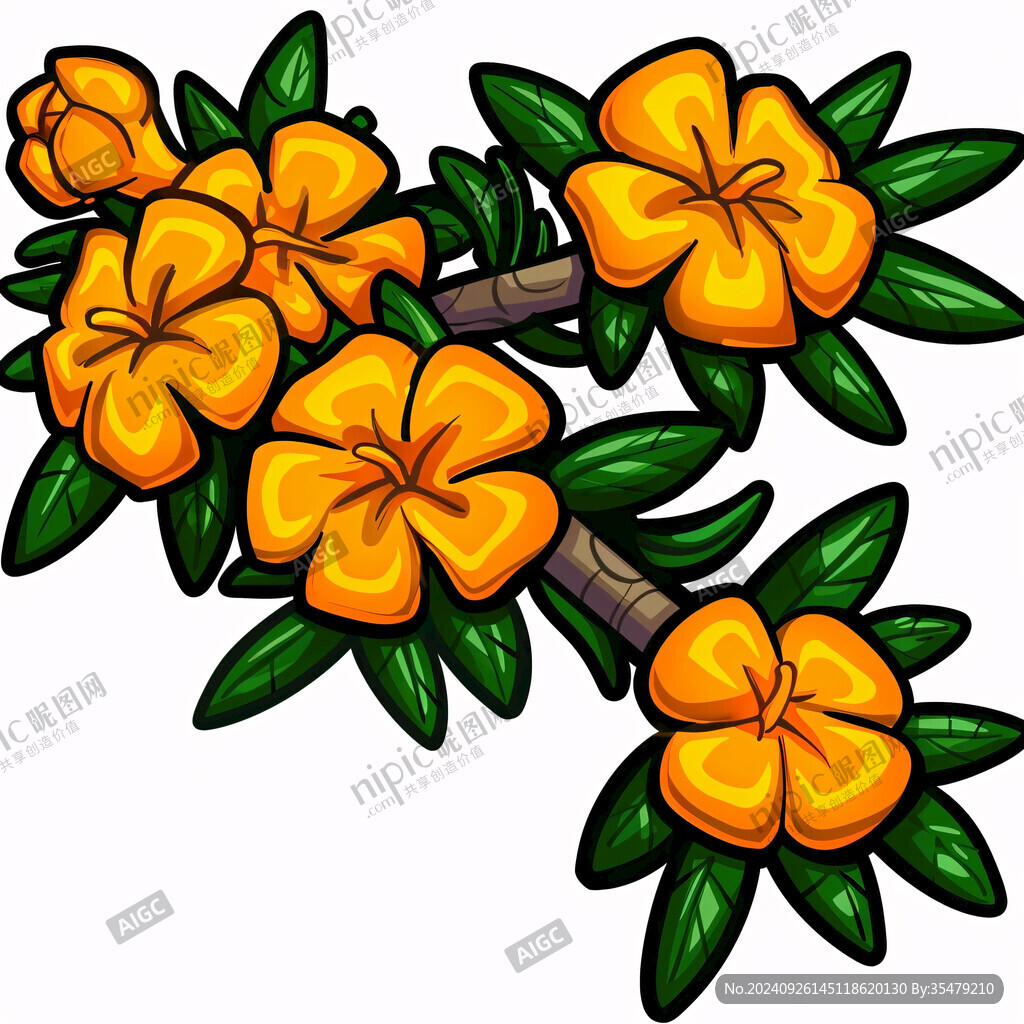 卡通石榴花
