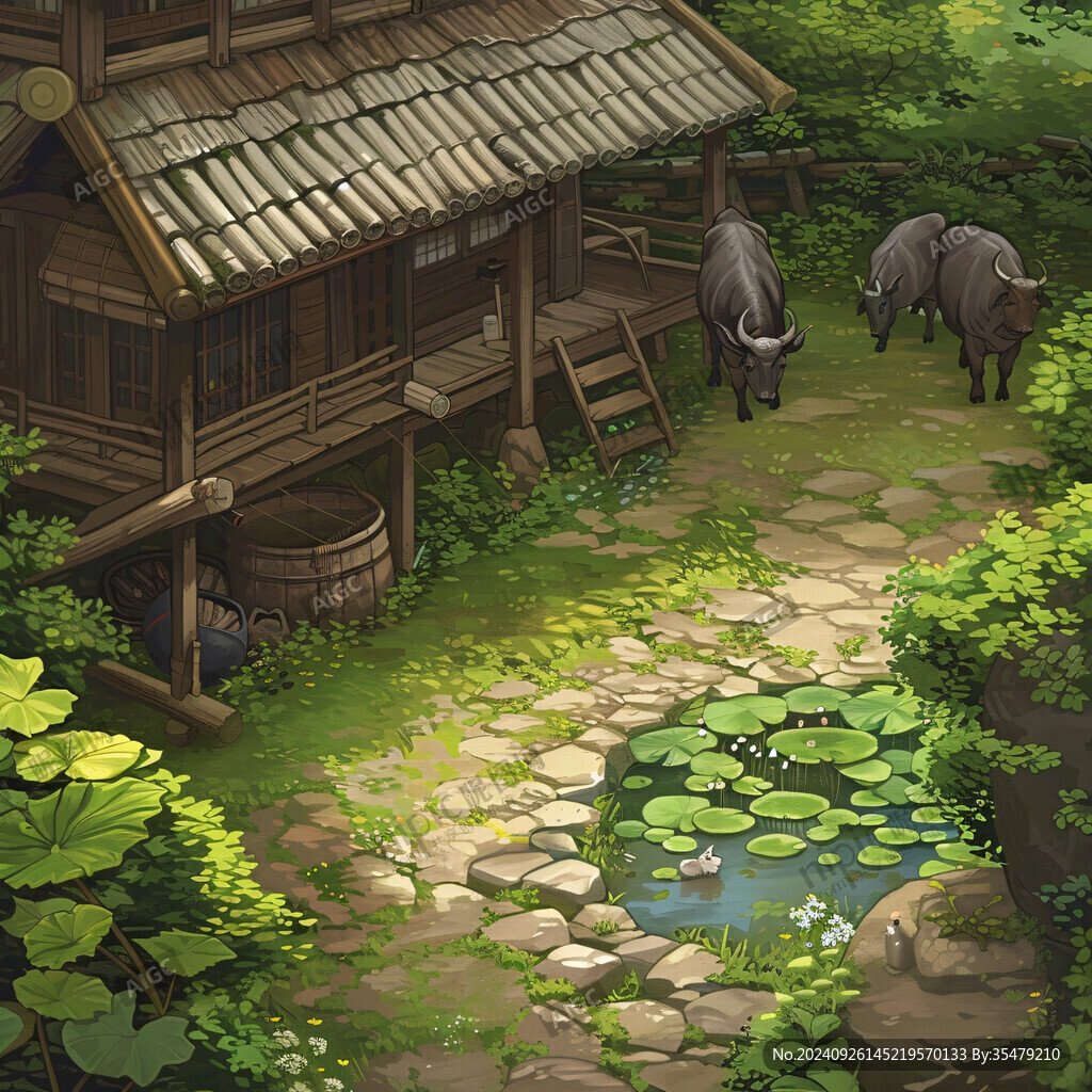 乡村场景插画