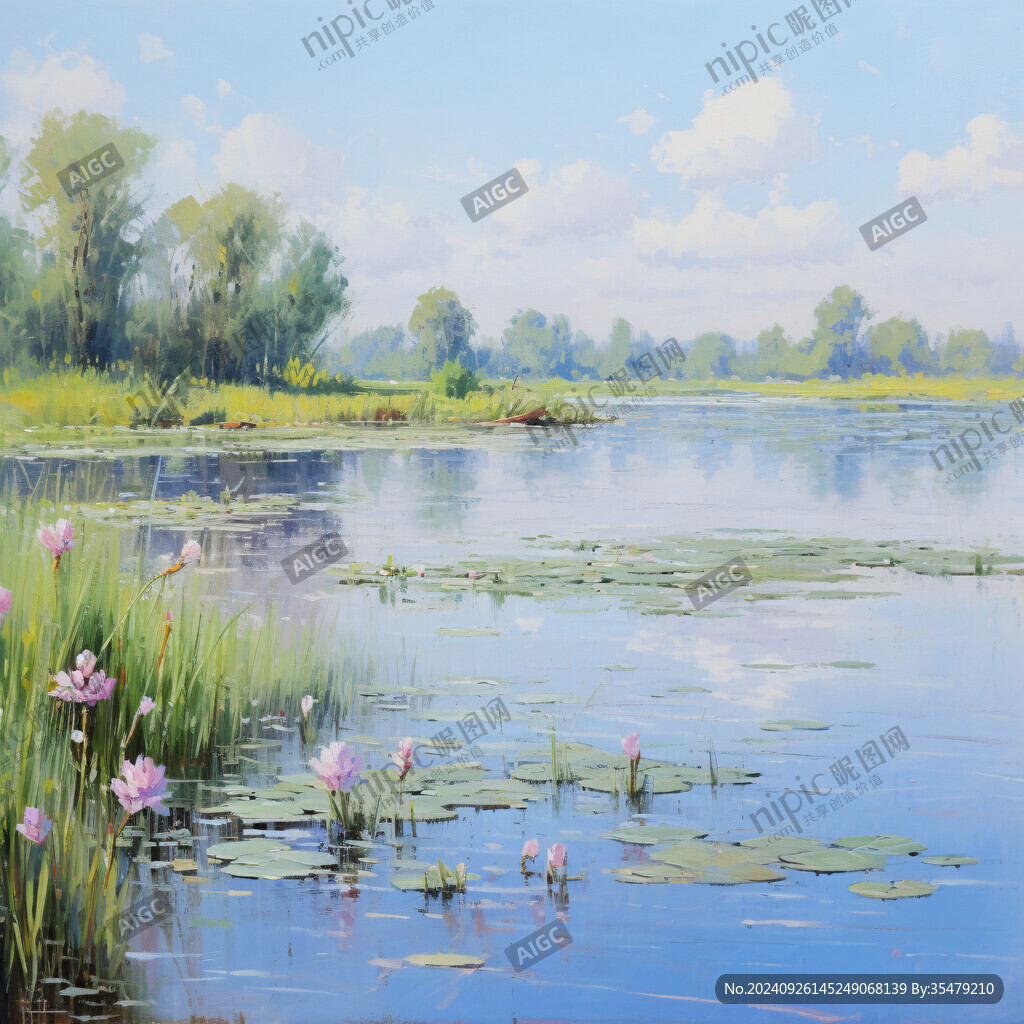 湿地风景画