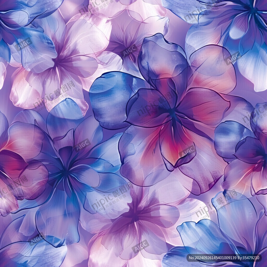 渐变风花朵