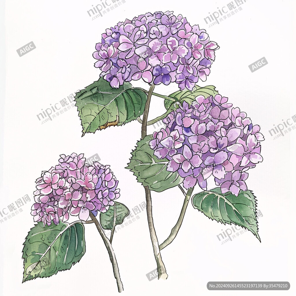 淡紫绣球 夏日清香