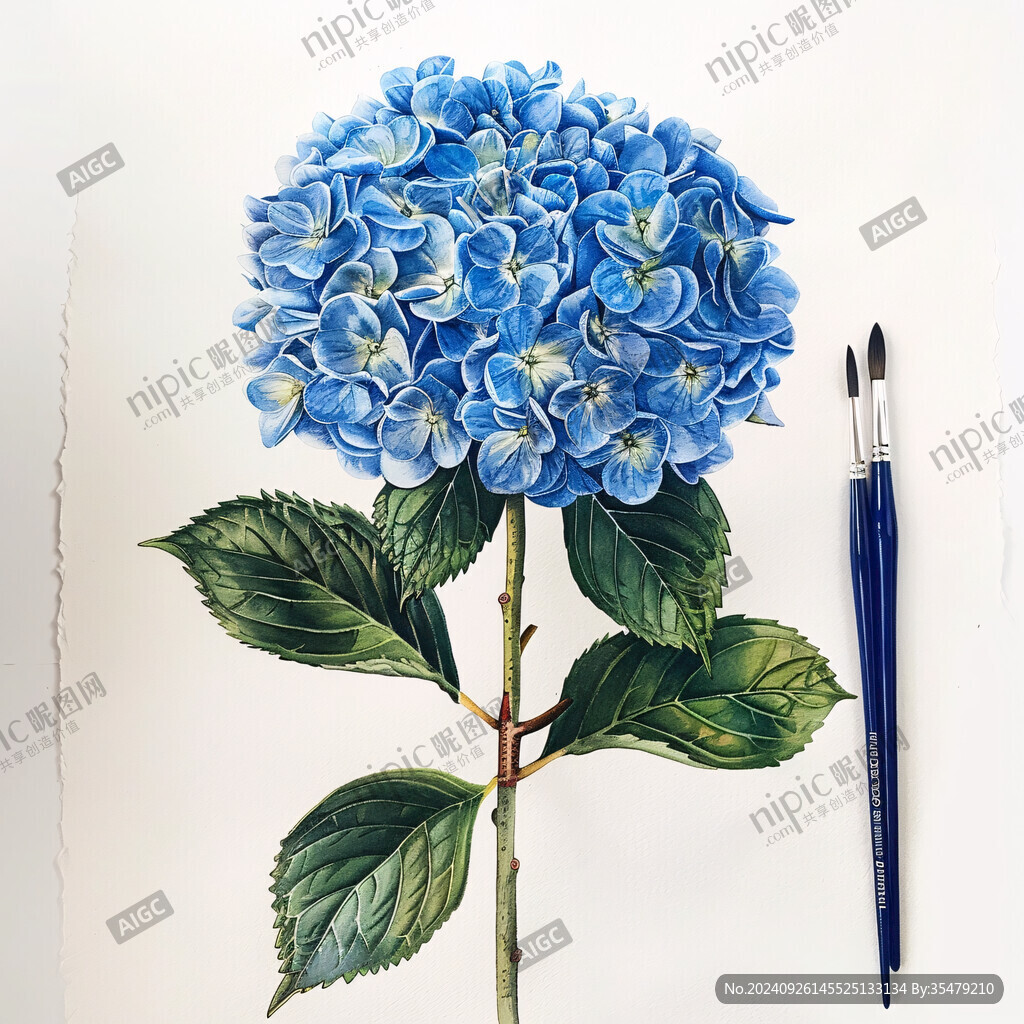 水彩花卉 静谧之美