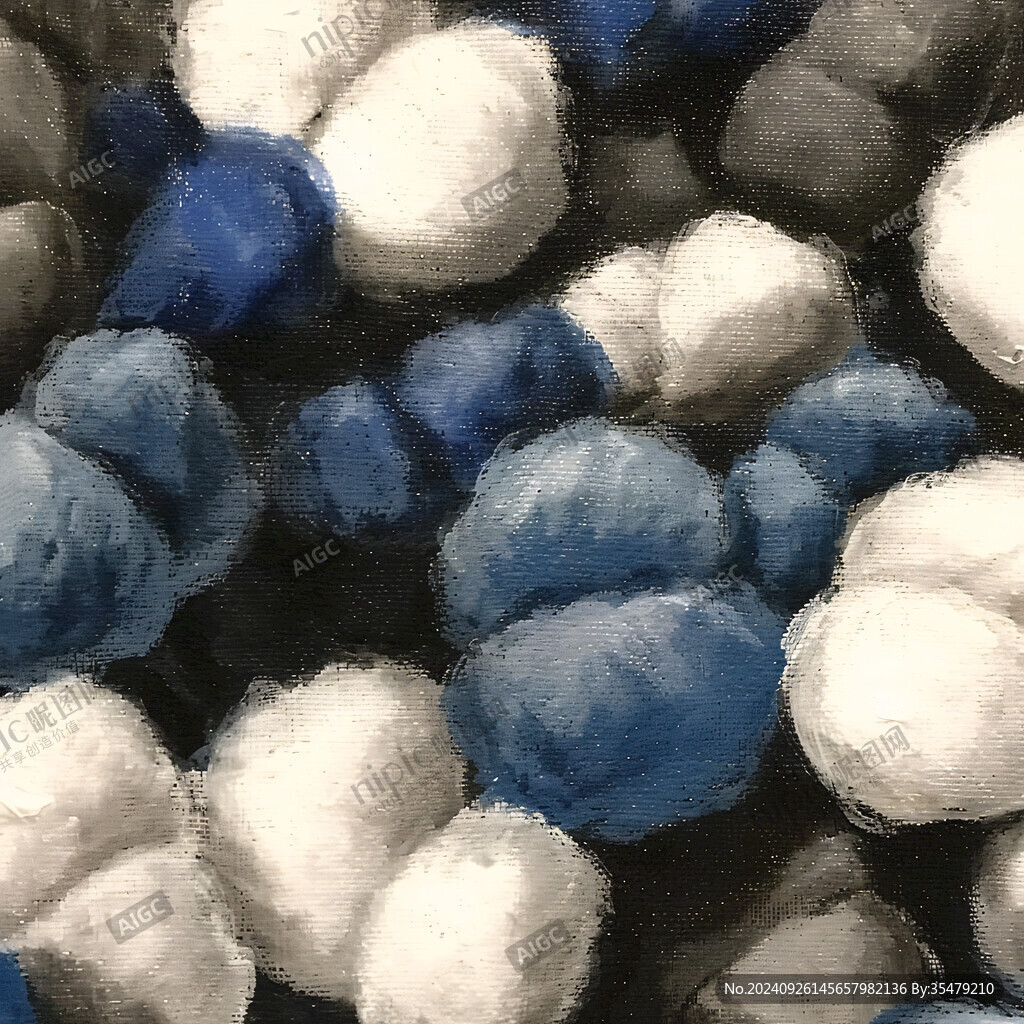 蓝白相间的圆形图案