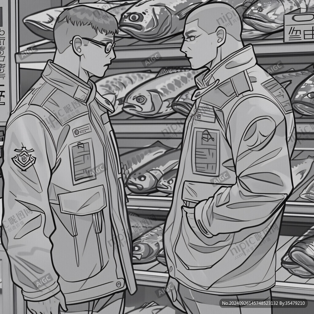 肉铺插画