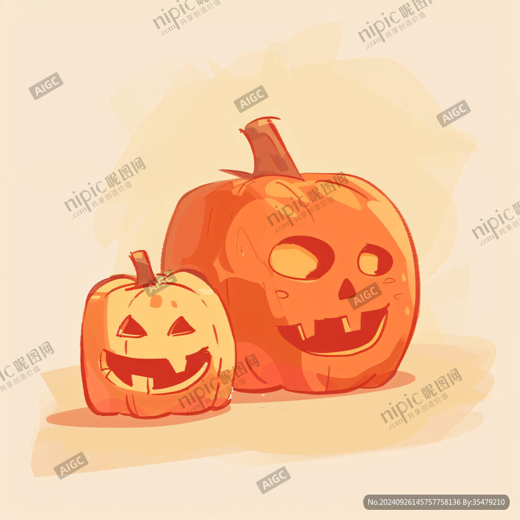 南瓜头插画