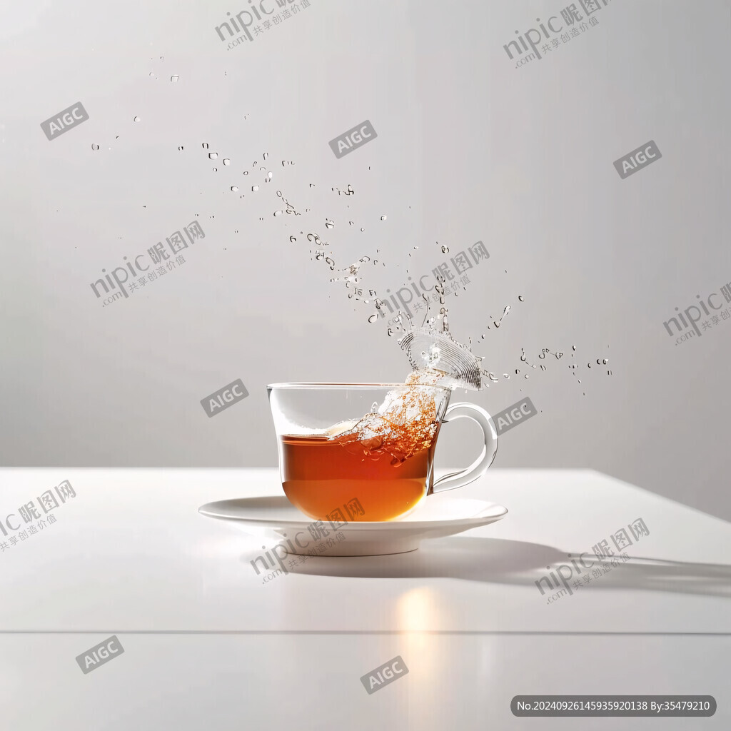 茶水飞溅的瞬间