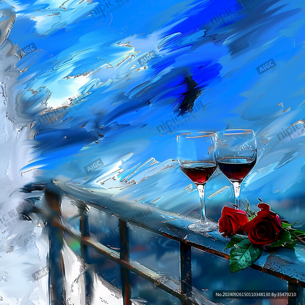户外红酒无框画