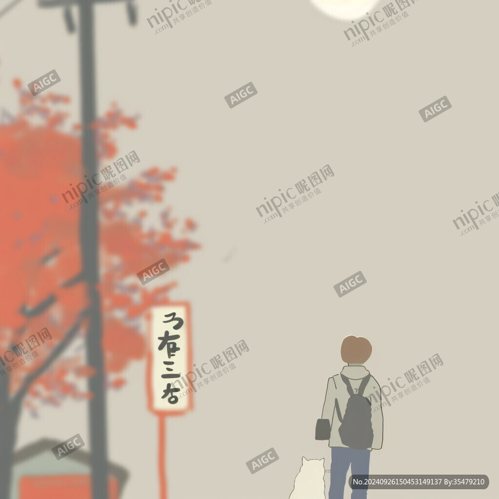 秋日街角 独自漫步