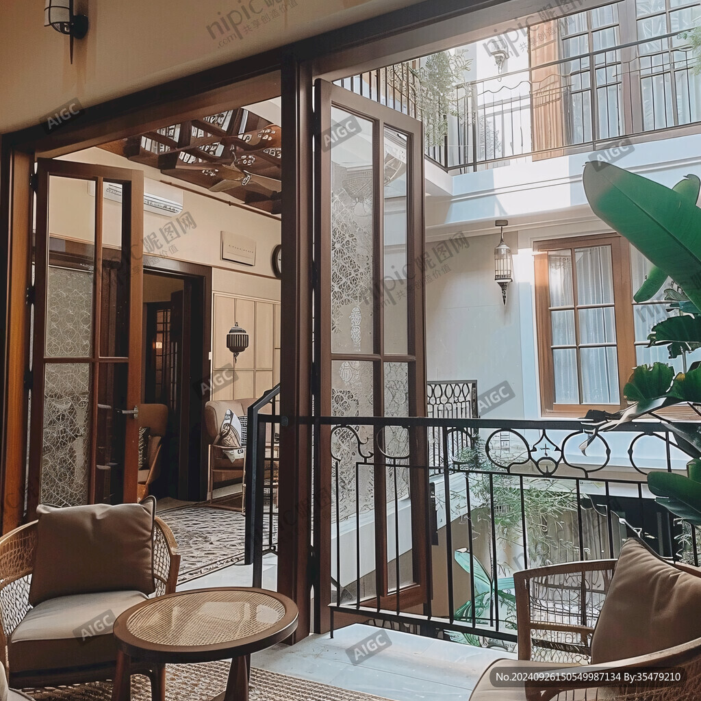 阳光洒满的庭院时光