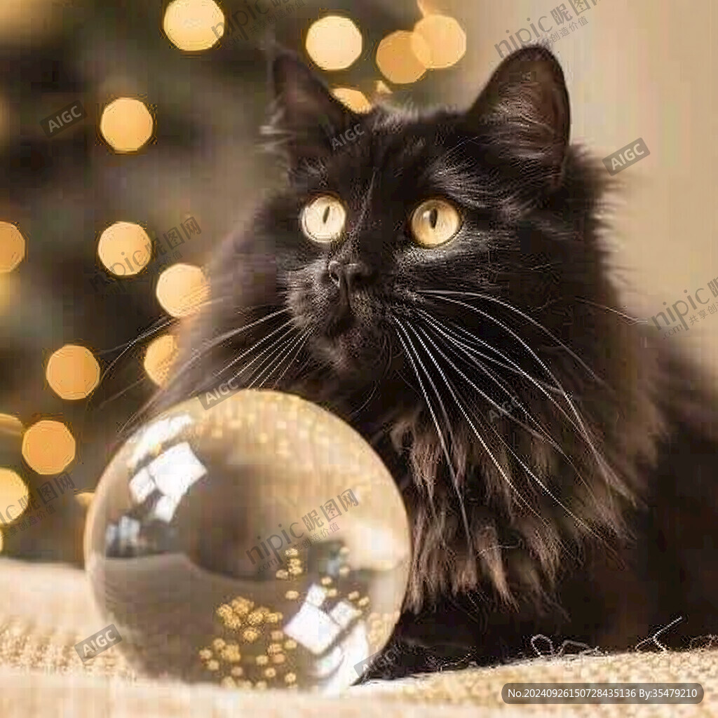 黑猫与水晶球的圣诞夜