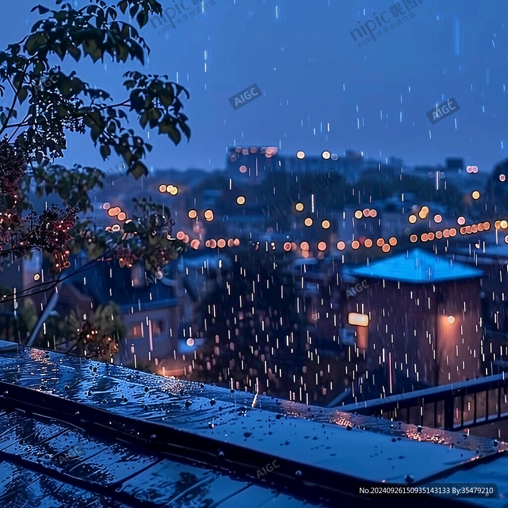 雨夜城市 静谧温柔