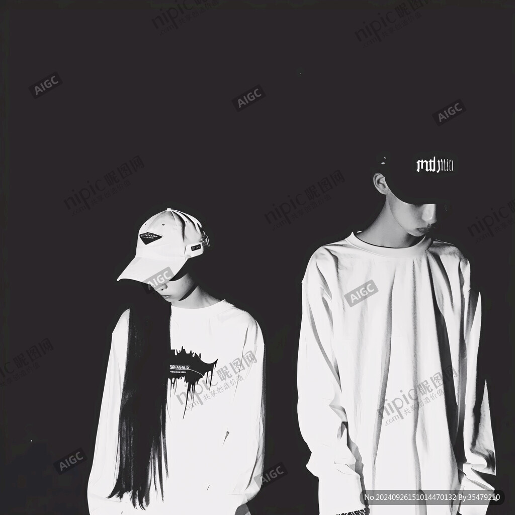 黑白情侣写真 暗黑系爱情