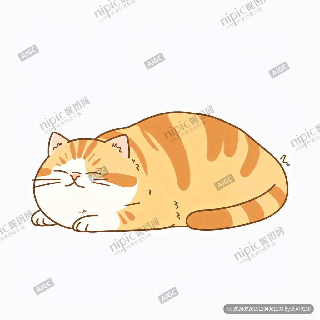 睡觉的橘猫