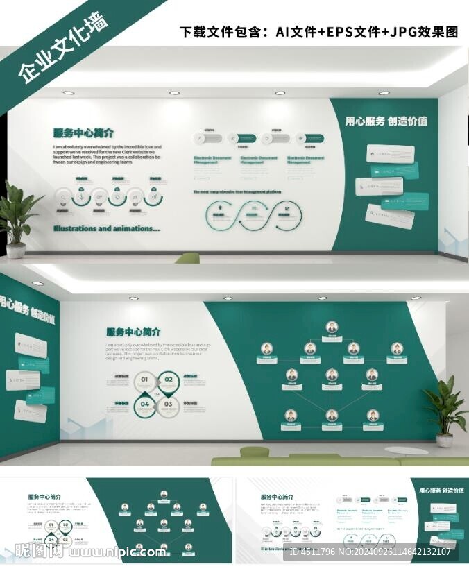 绿色电网新能源企业文化墙