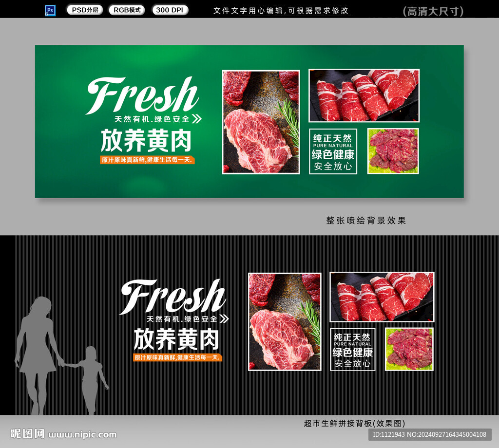  牛肉展板