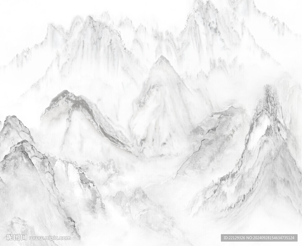 新中式山水背景墙
