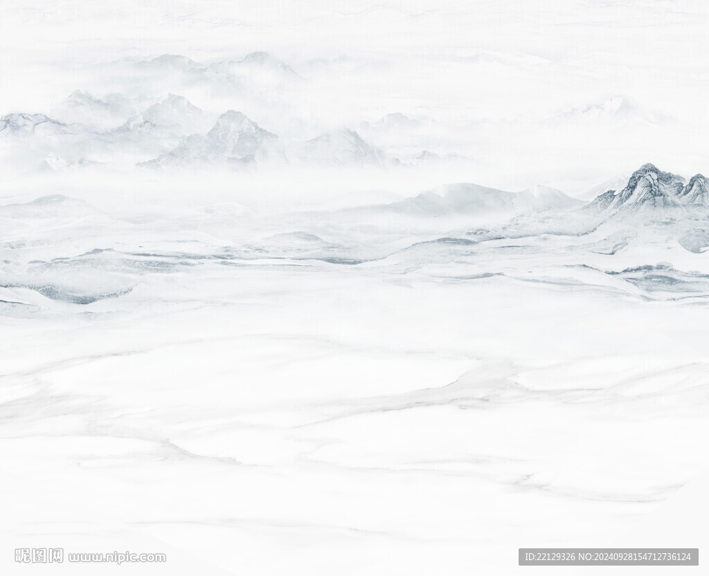 新中式山水背景墙