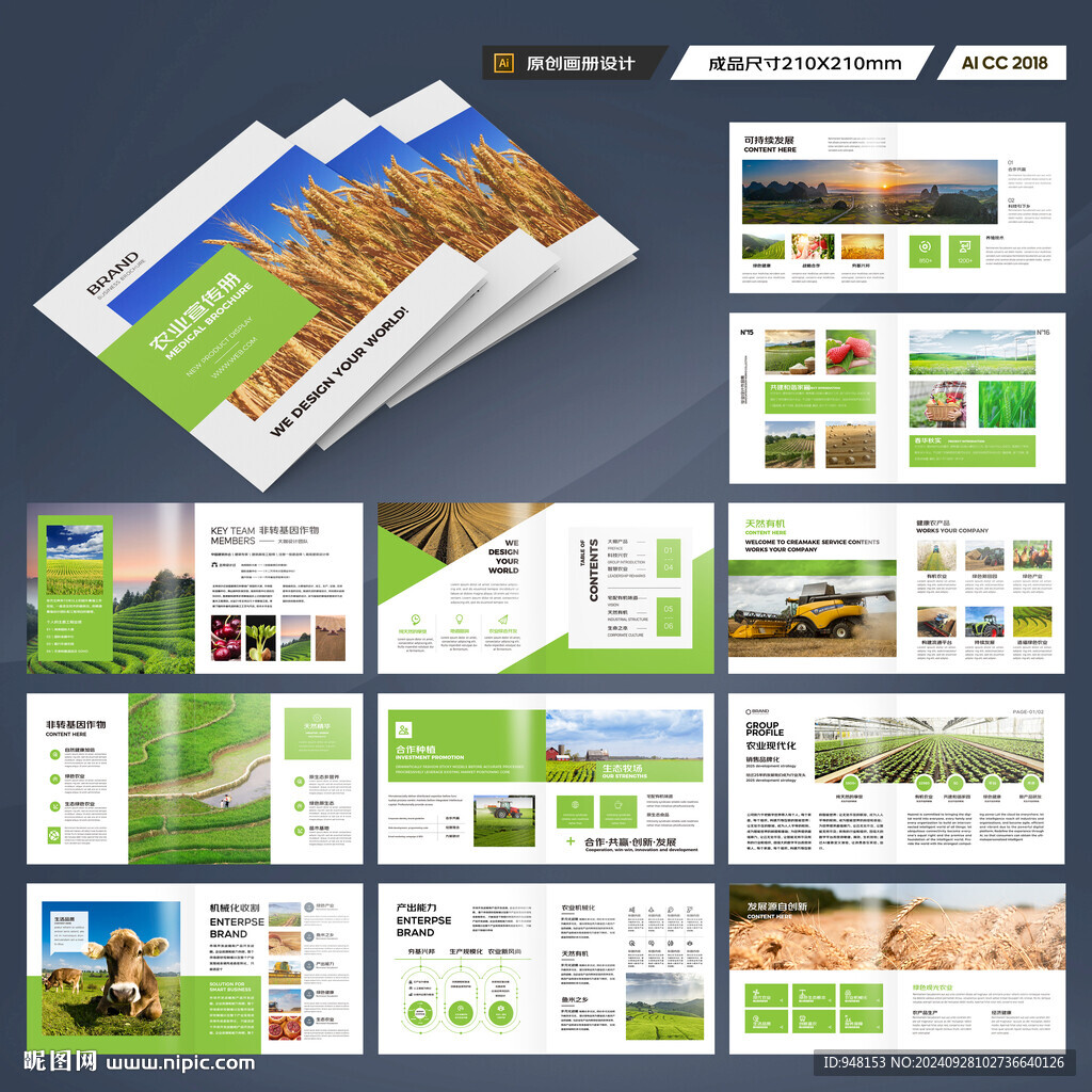 方形农业画册