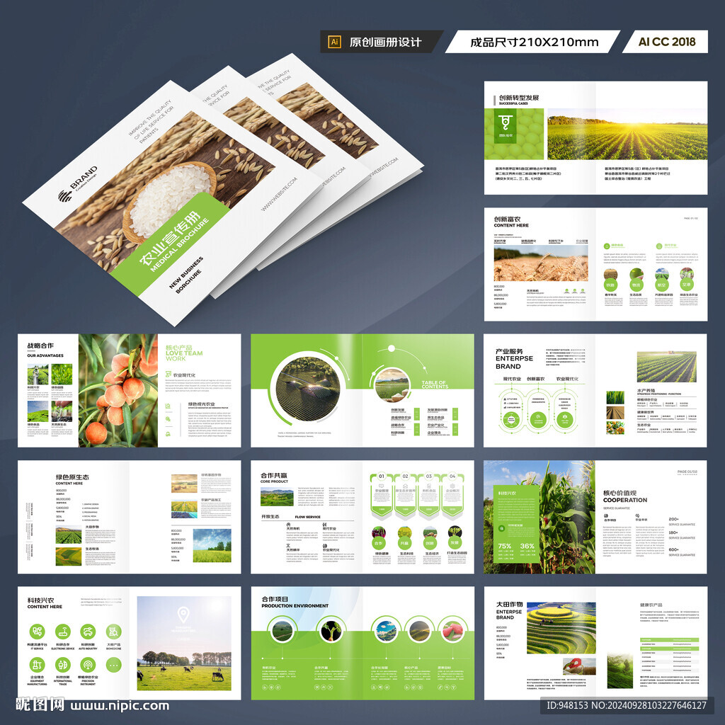 方形农业画册