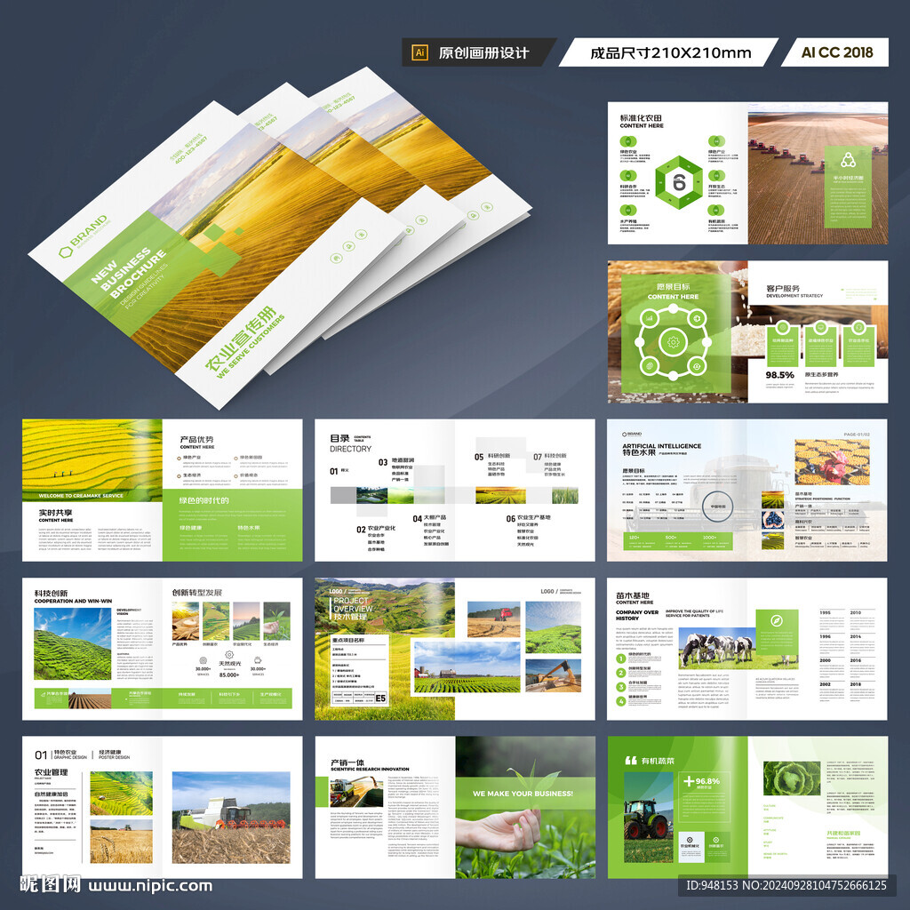 方形农产品宣传册