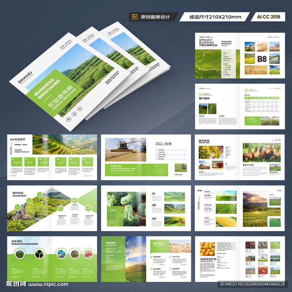 方形农业画册