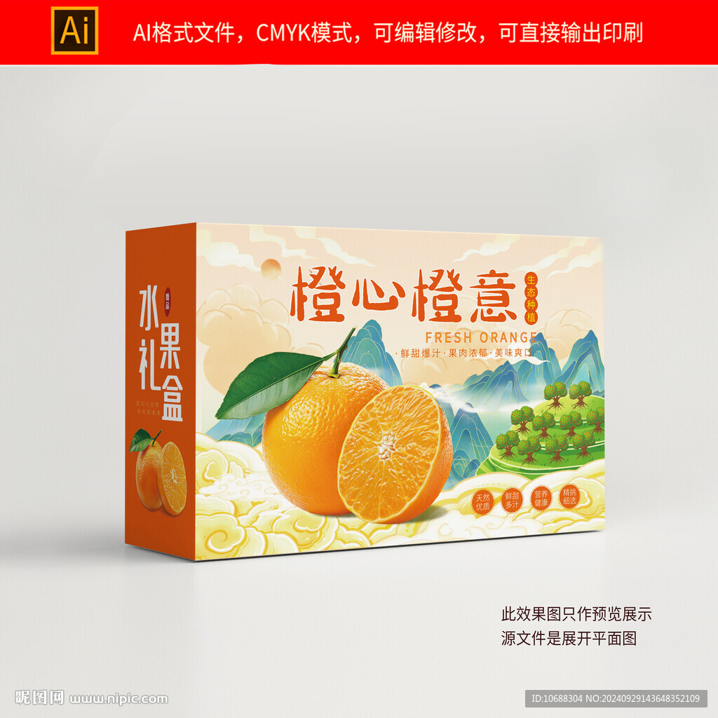 橙子包装礼盒