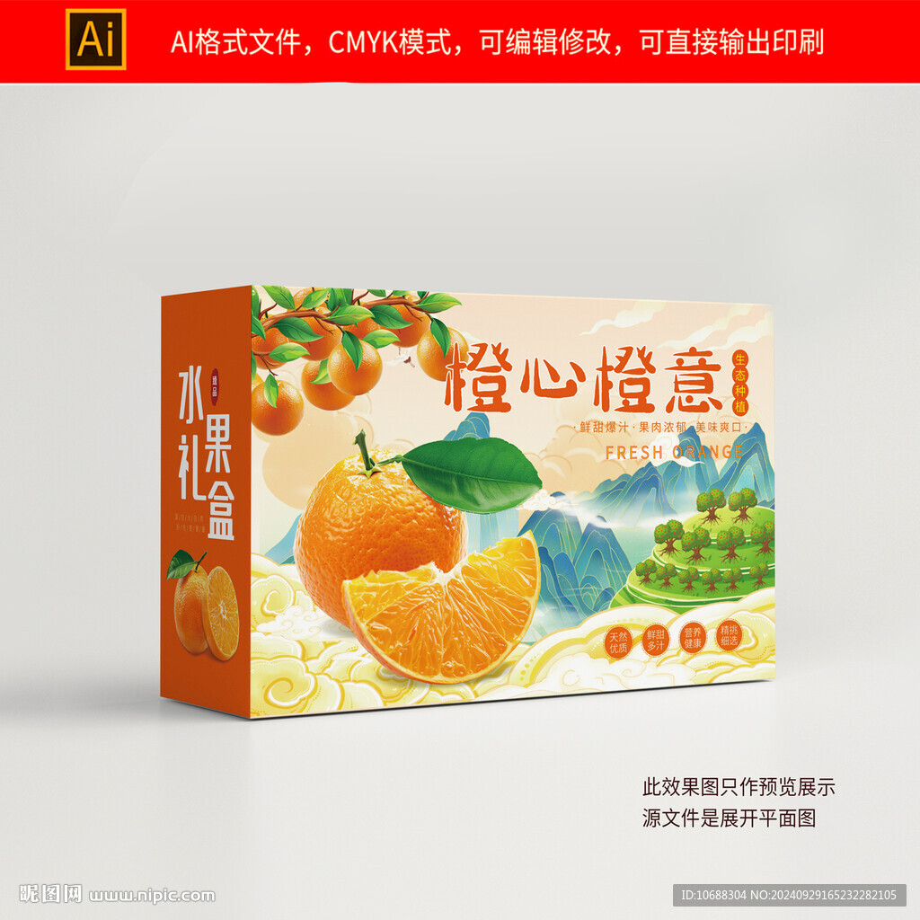 橙子包装礼盒