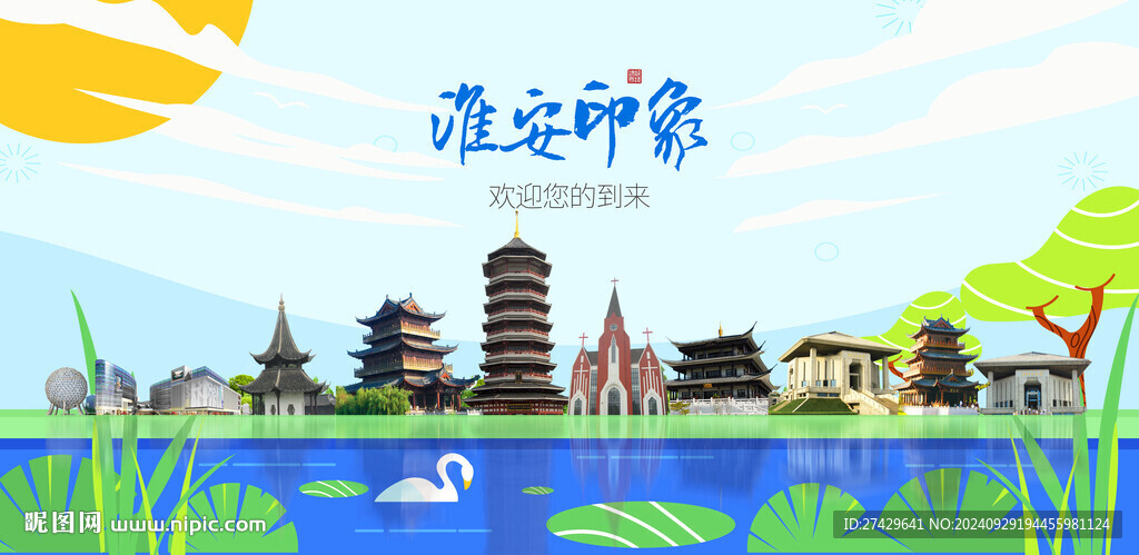 淮安城市旅游展板