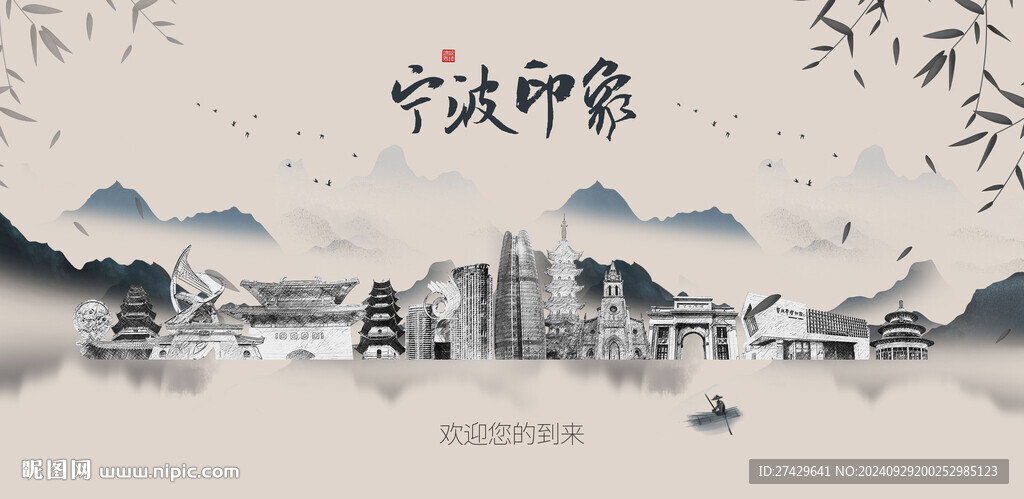 宁波城市旅游展板