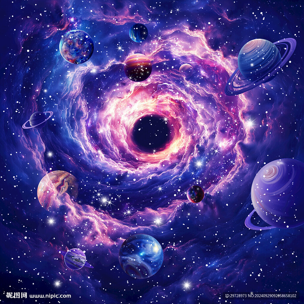 黑洞星空宇宙时光隧道