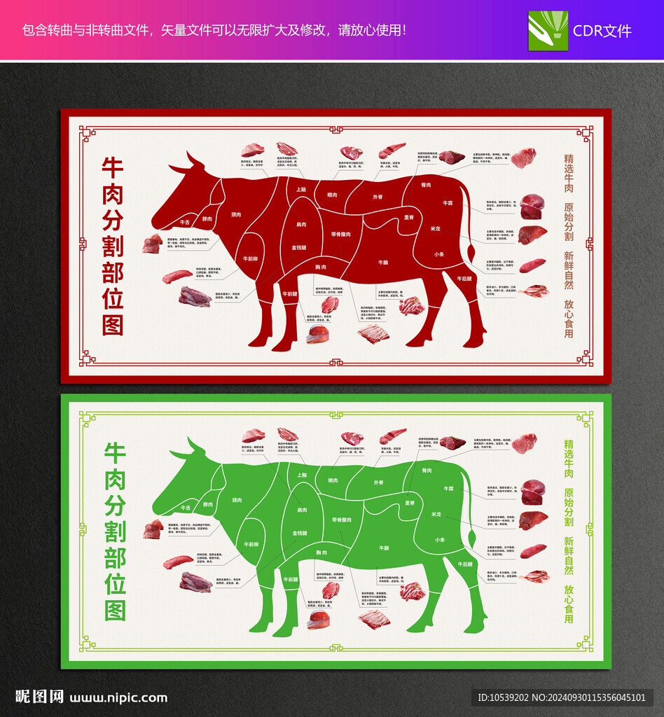 牛肉分割图