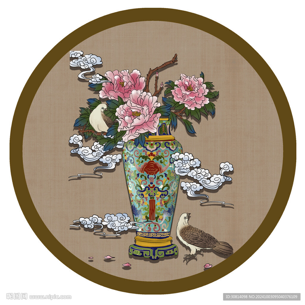 牡丹花瓶