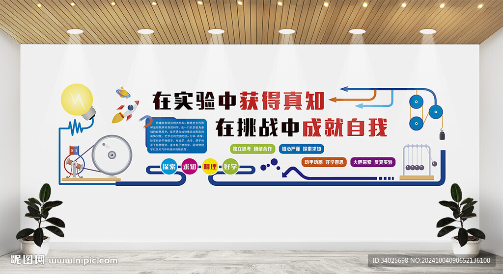 物理实验室文化墙
