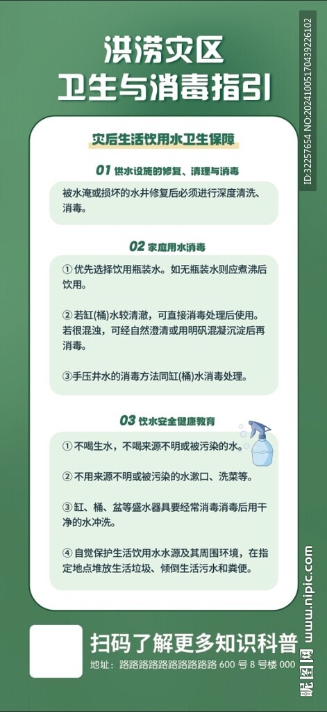 洪涝灾害健康知识展架