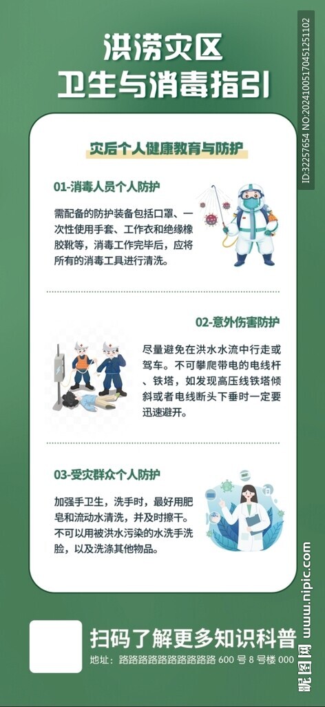 洪涝灾害健康知识展架