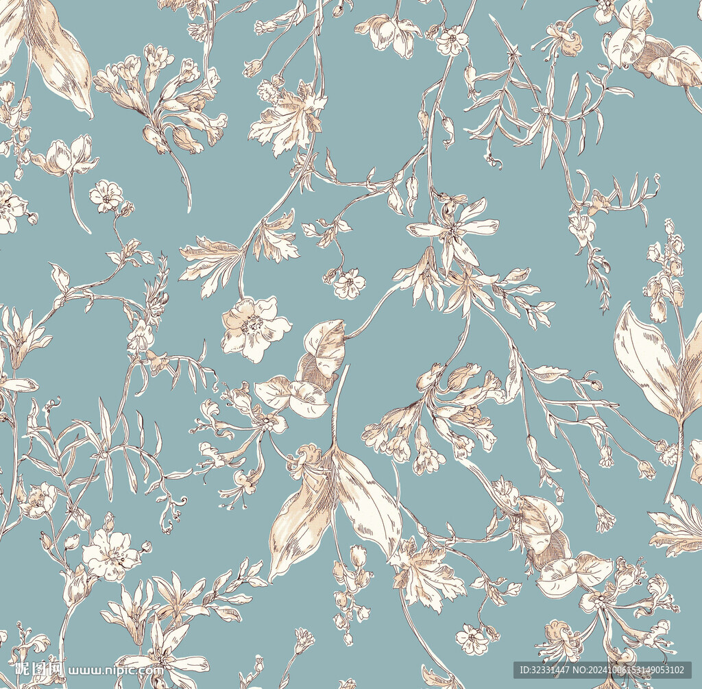 小碎花  手绘花   