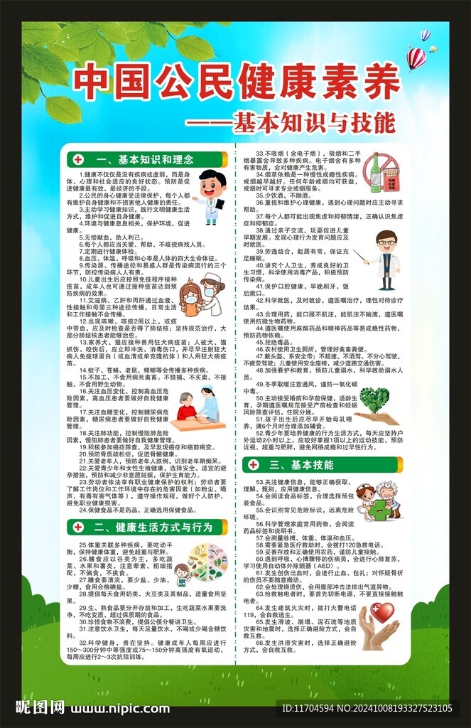 中国公民健康素养海报