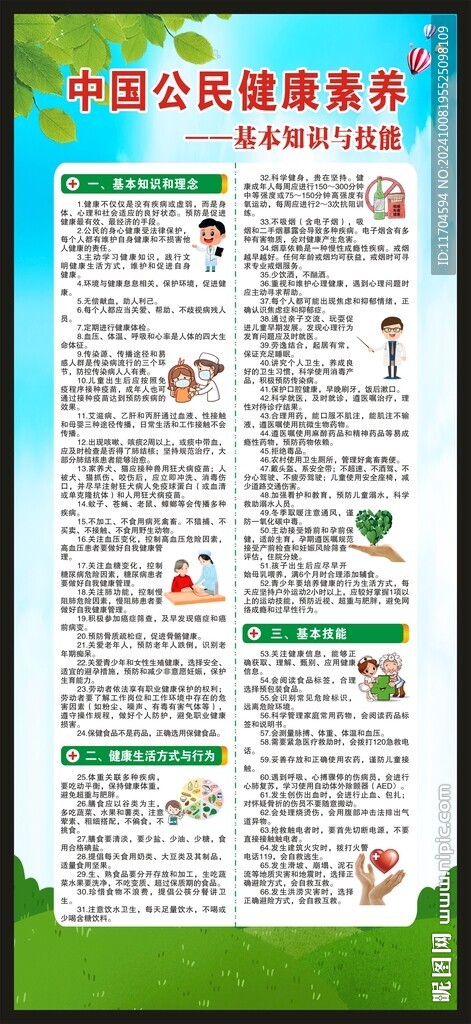 中国公民健康素养66条展架